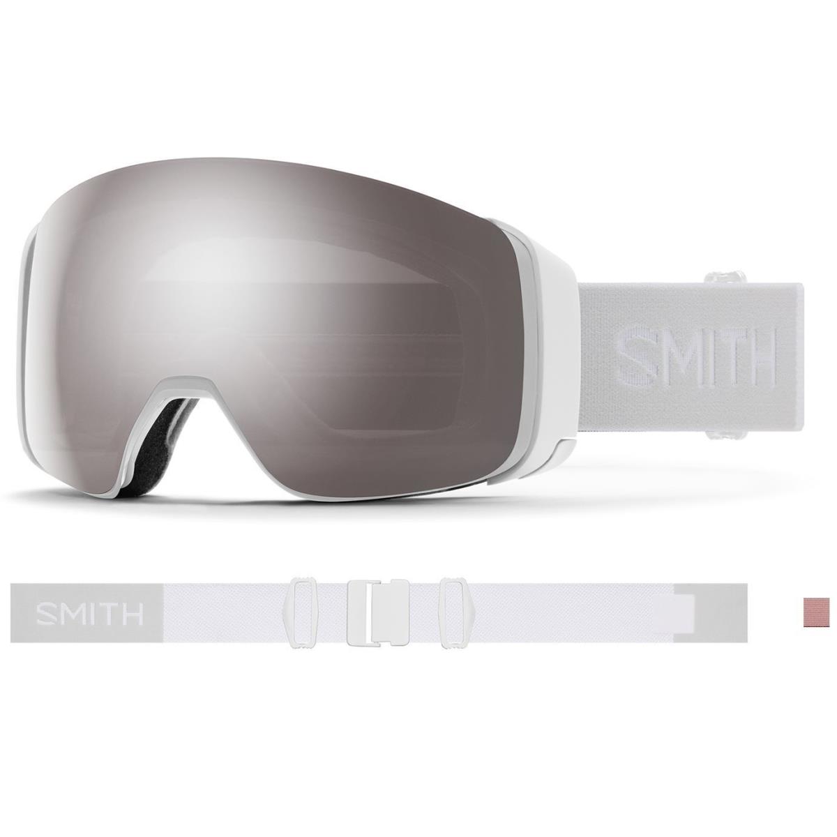 Smith IO Mag Goggles 2 Chromapop Magnetic Lenses White Vapor - Chromapop Everyday Red Mirror