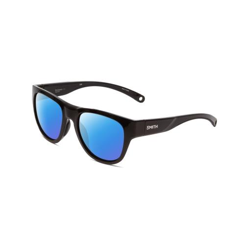 Smith Rockaway Women Cateye Polarized Sunglasses in Black 52mm Choose Lens Color Blue Mirror Polar