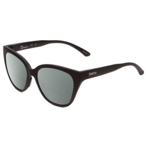 Smith Era Ladies Cateye Polarized Bi-focal Sunglasses Matte Black 55mm 41 Option Grey