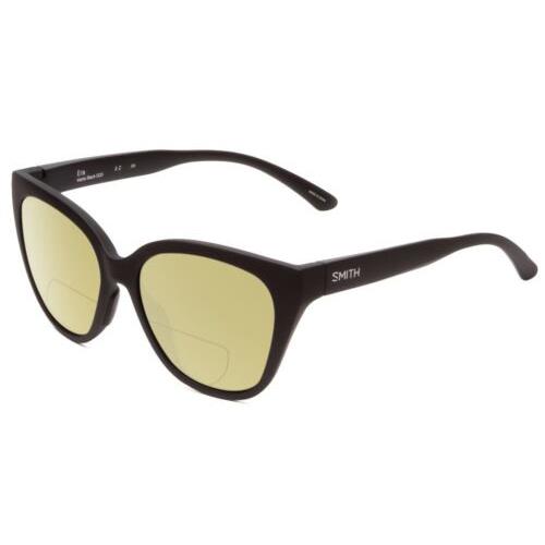 Smith Era Ladies Cateye Polarized Bi-focal Sunglasses Matte Black 55mm 41 Option Yellow