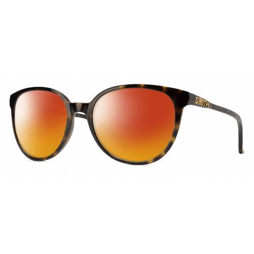 Smith Cheetah Cateye Polarized Sunglasses Alpine Tortoise Havana Brown Gold 54mm Red Mirror Polar