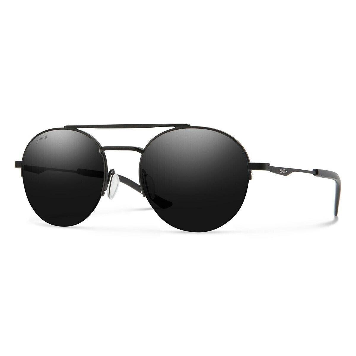 Smith Transporter Sunglasses Matte Black Frame Chromapop Polarized Black Lens