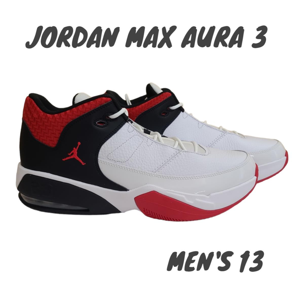 Nike Air Jordan Max Aura 3 White University Red Basketball CZ4167160 Mens 13 - White