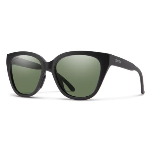 Smith Era Lady Cateye Sunglasses Matte Black/chromapop Polarized Gray Green 55mm - Frame: Black, Lens: