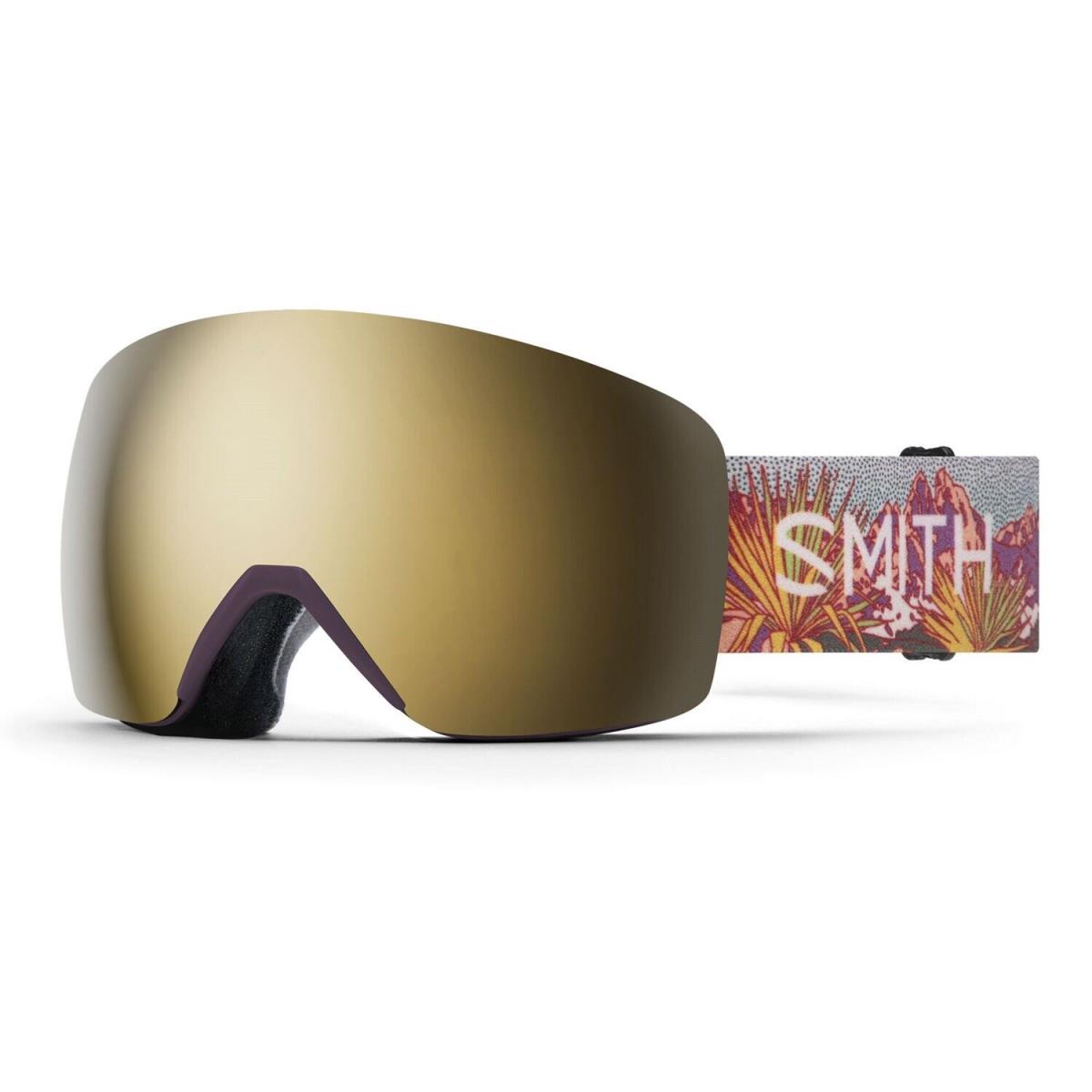 Smith Skyline Snow Goggles Artist Series Caroline Clark Sun Black Gold Mirror