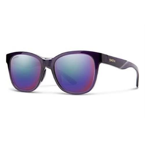 Smith Caper Cateye Sunglasses in Black Purple/chromapop Polarized Violet Mirror