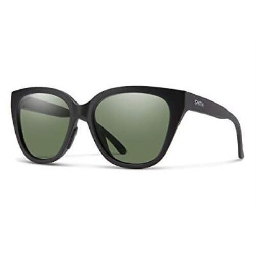 Smith Era Women`s Sunglasses in Matte Black/chromapop Polarized Gray Green 55mm