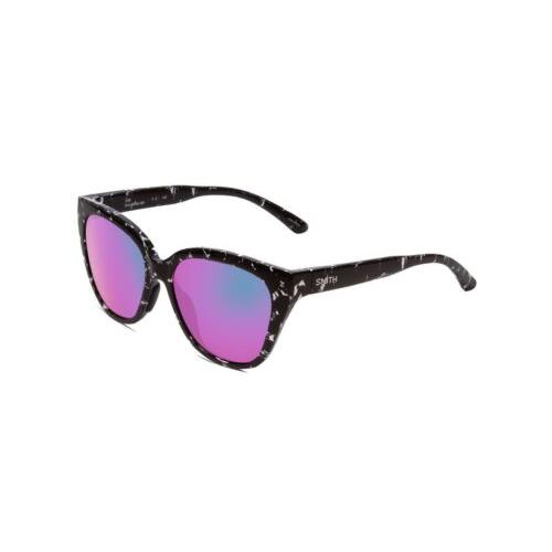 Smith Era Women Cateye Sunglasses Black Tortoise/cp Polarized Purple Mirror 55mm - Frame: , Lens: