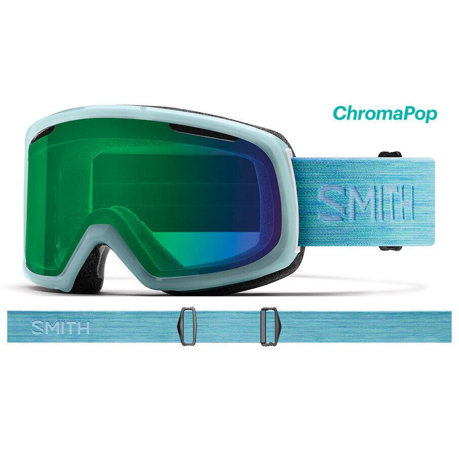 Smith Riot Opaline Odyssey Women`s Goggles Chromapop Everyday Green Mirror