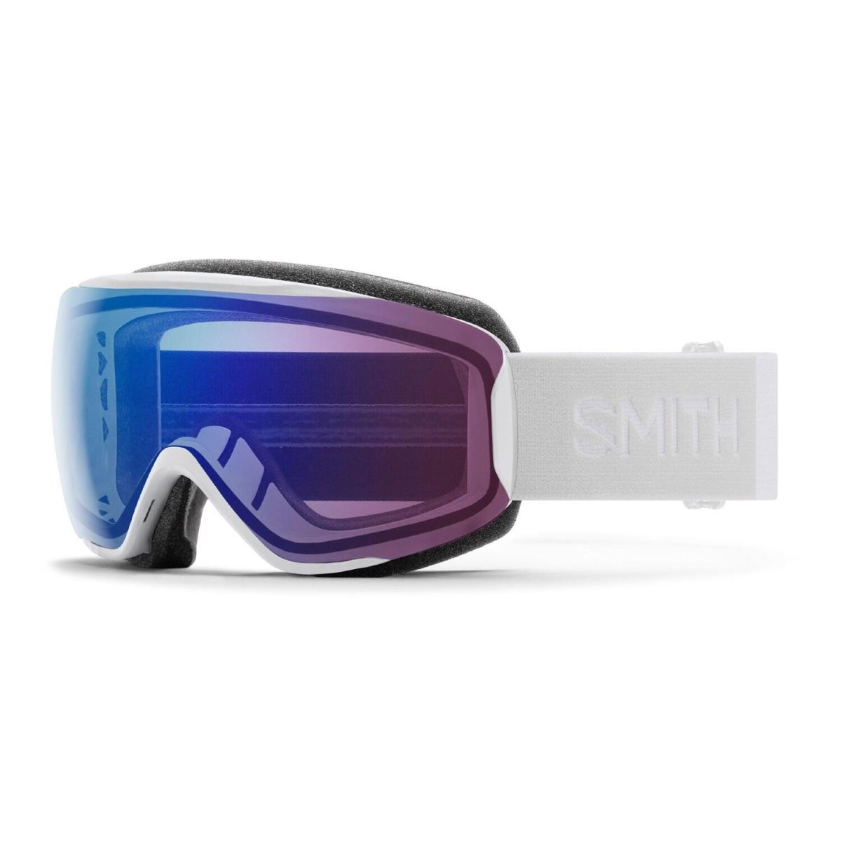 Smith Moment Snow Goggles White Vapor Photochromic Rose Flash Lens