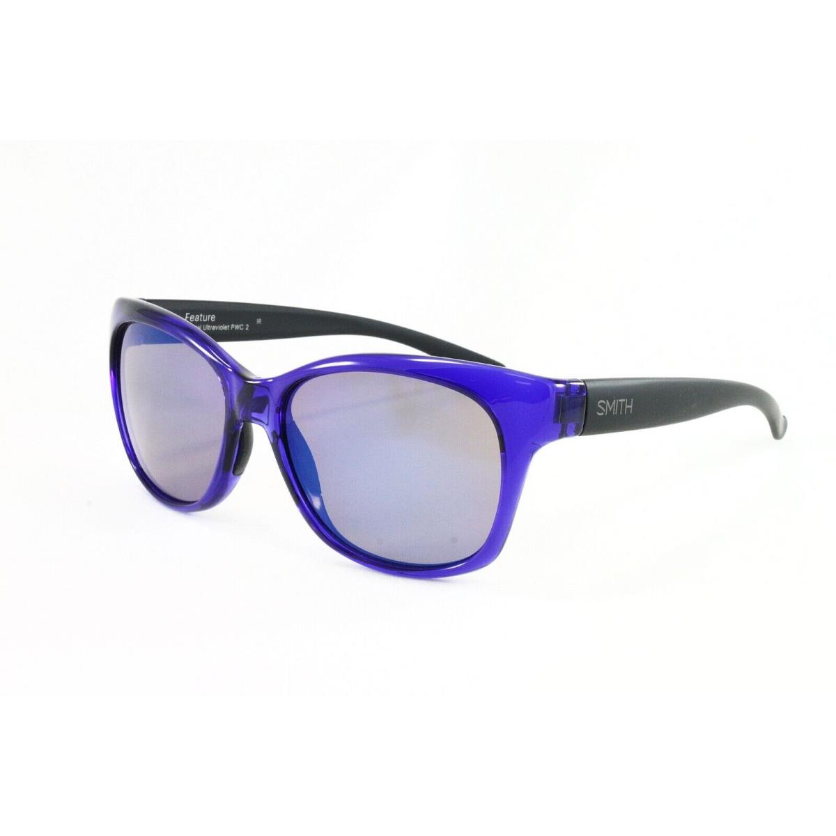 Smith Sunglasses Women`s Cat Eye Feature Pwc Crystal Ultraviolet 54mm