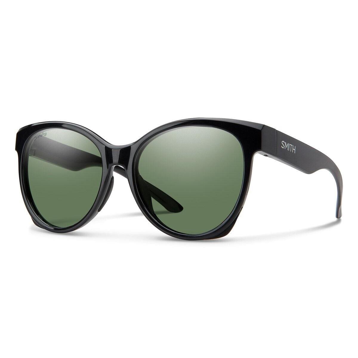 Smith Fairground Sunglasses Black Frame Polarized Gray Green Lens