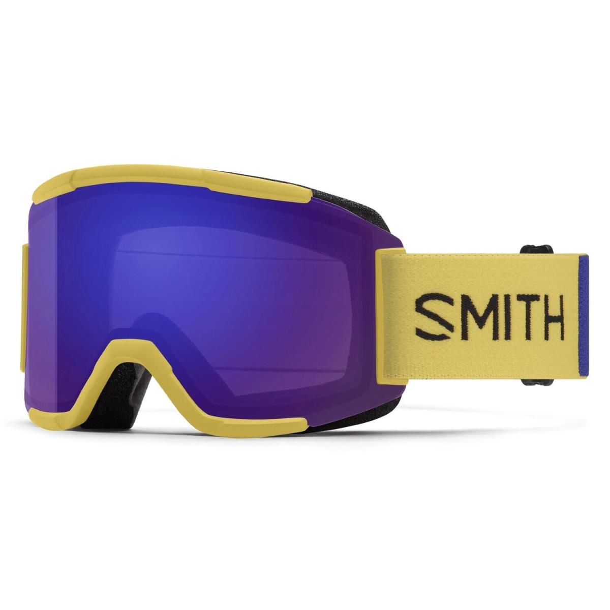 Smith Squad Snow Goggles Brass Colorblock Everyday Violet Mirror Lens +bonus