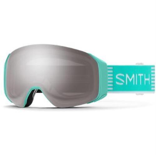 Smith 4D Mag S Goggles Iceberg Sport Stripes Chromapop Sun Platinum Mirror+bonus