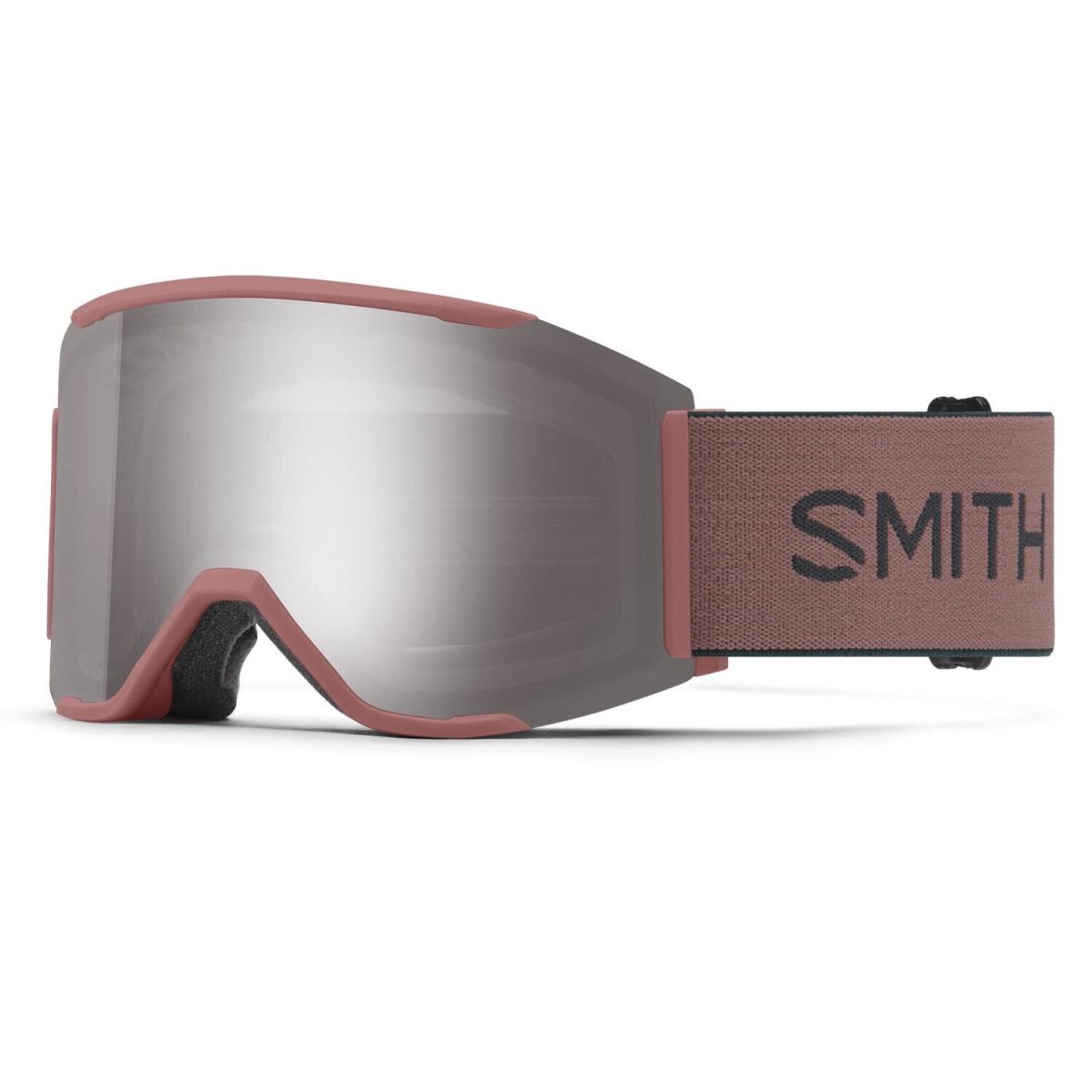 Smith Squad Mag Snow Goggles Chalk Rose Everglade Sun Platinum Mirror +bonus - Frame: Pink