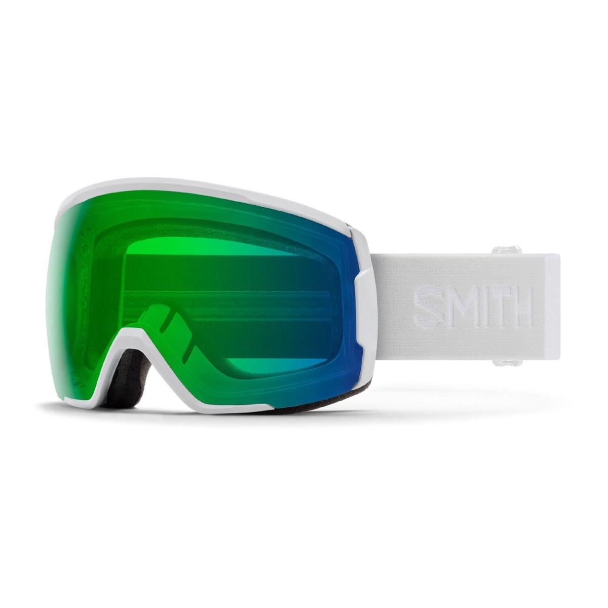 Smith Proxy Snow Goggles White Vapor Chromapop Everyday Green Mirror Lens
