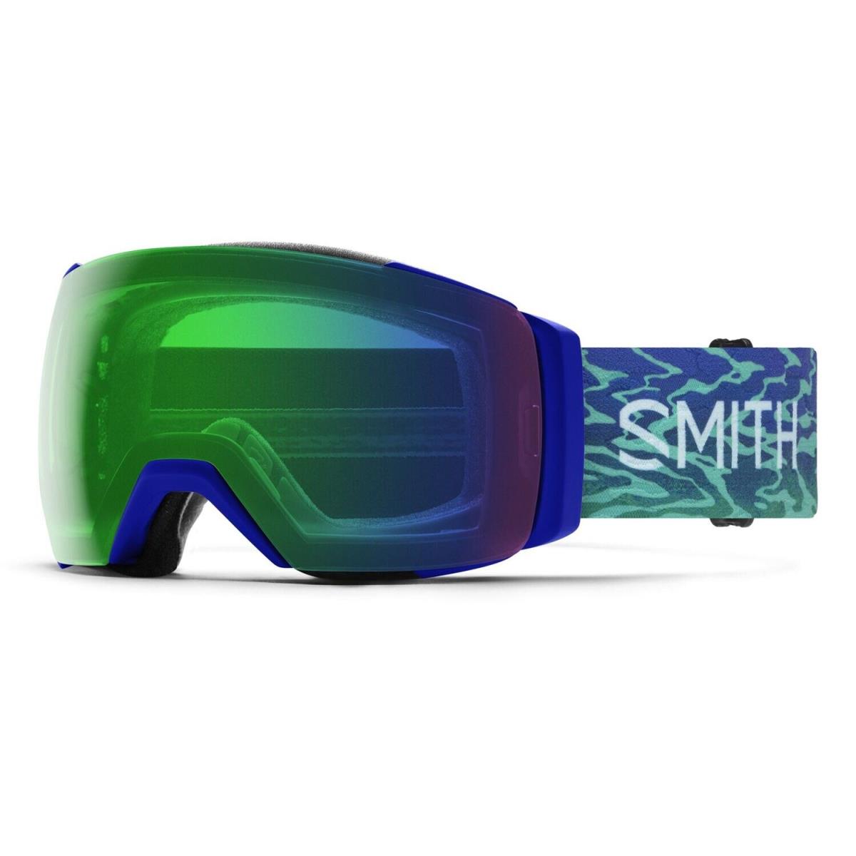 Smith I/o Mag XL Snow Goggles Lapis Brain Waves Everyday Green Mirror + Bonus