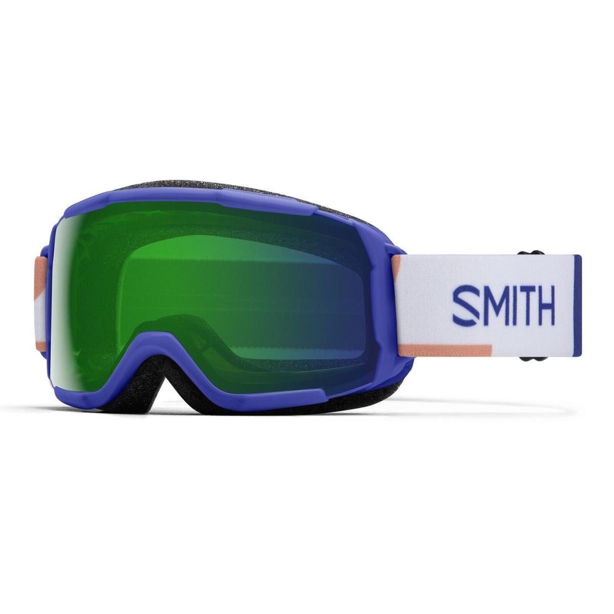 Smith Grom Youth Snow Goggles Lapis Risoprint Everyday Green Mirror Lens