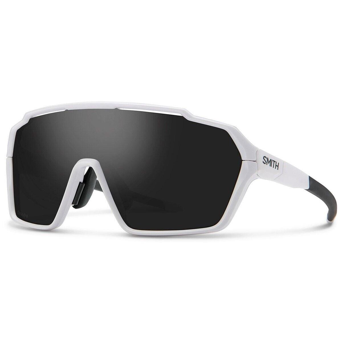 Smith Shift Mag Sunglasses Matte White Frame Chromapop Black Lens