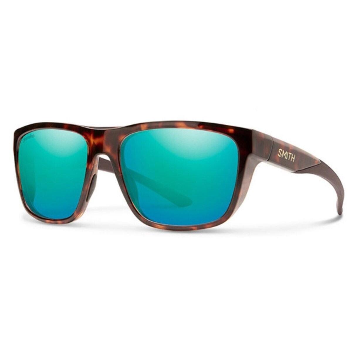 Smith Barra Sunglasses Havana Frame Polarized Opal Mirror Lens