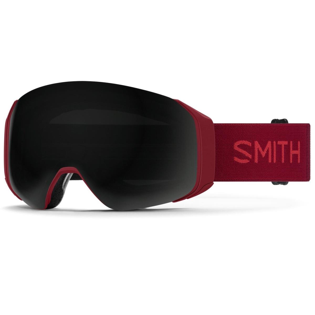 Smith 4D Mag S Snow Goggles Sangria Chromapop Sun Black Lens + Bonus 2023