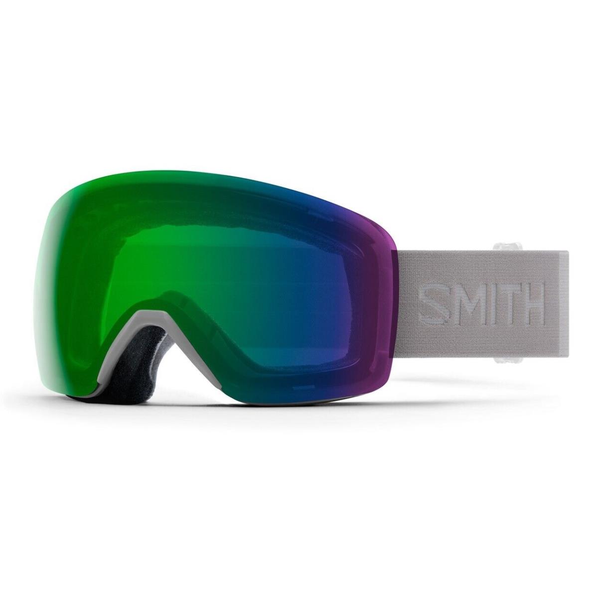 Smith Skyline Snow Goggles Cloudgrey Frame Everyday Green Mirror Lens - Grey, Green