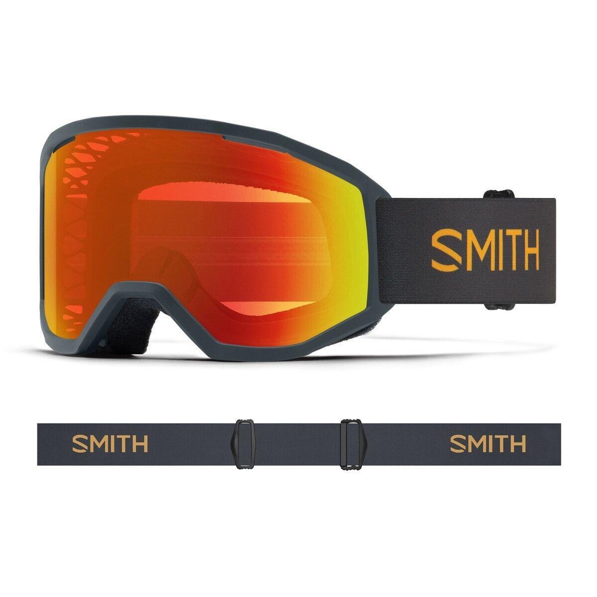 Smith Loam Mtb / Bike Goggles Slate Grey Frame Red Mirror + Bonus Lens