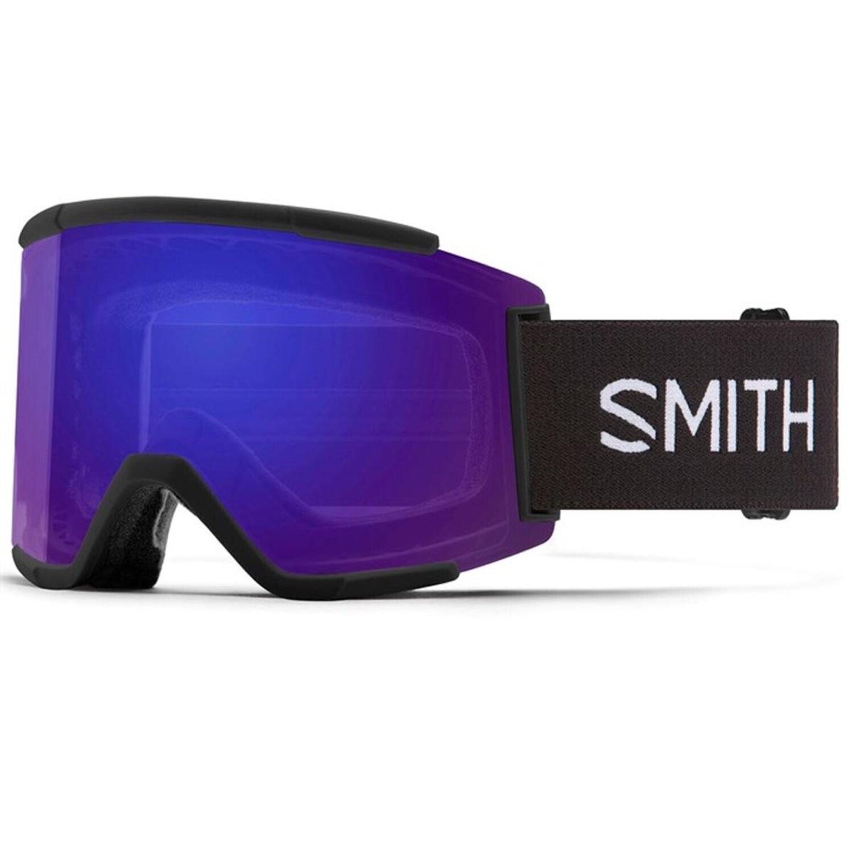 Smith Squad XL Snow Goggles Black Frame Everyday Violet Mirror Lens +bonus - Frame: Purple