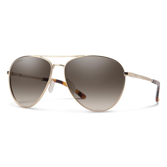 Smith Layback Sunglasses - Women`s - Matte Gold W/polarized Brown Gradient