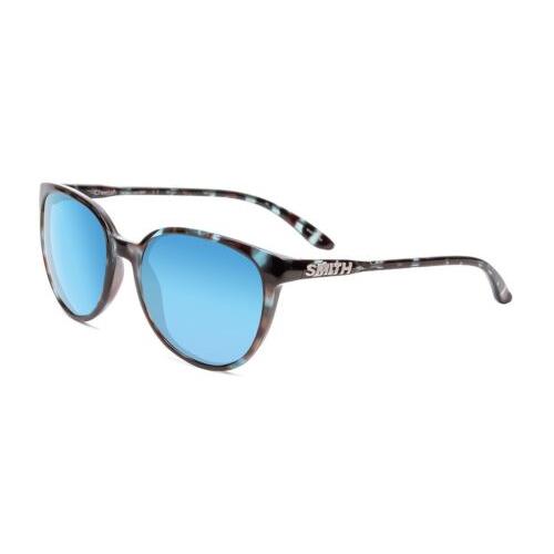 Smith Cheetah Ladies Cateye Sunglasses Sky Tortoise/cp Polarize Blue Mirror 54mm - Frame: , Lens: