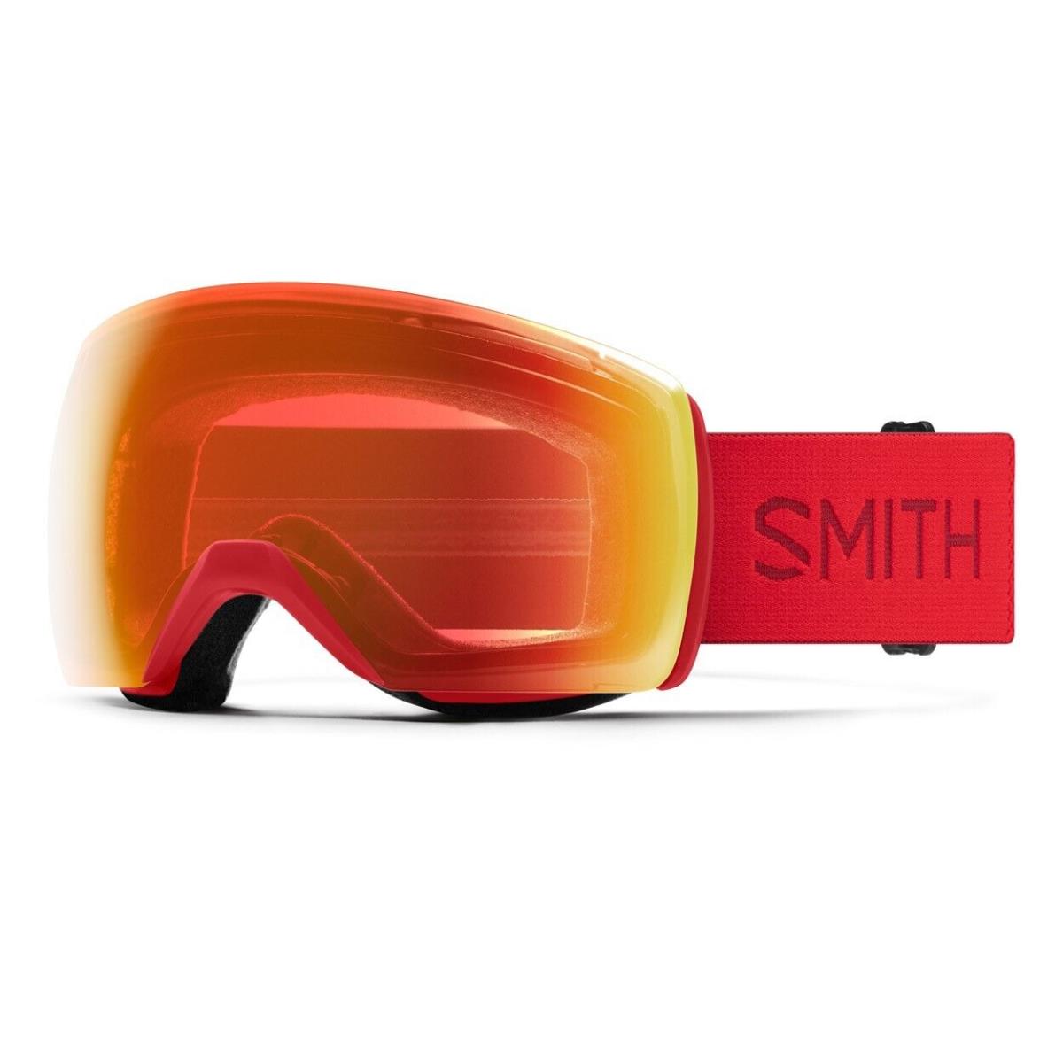 Smith Skyline XL Snow Goggles Lava Frame Chromapop Everyday Red Mirror Lens - Red
