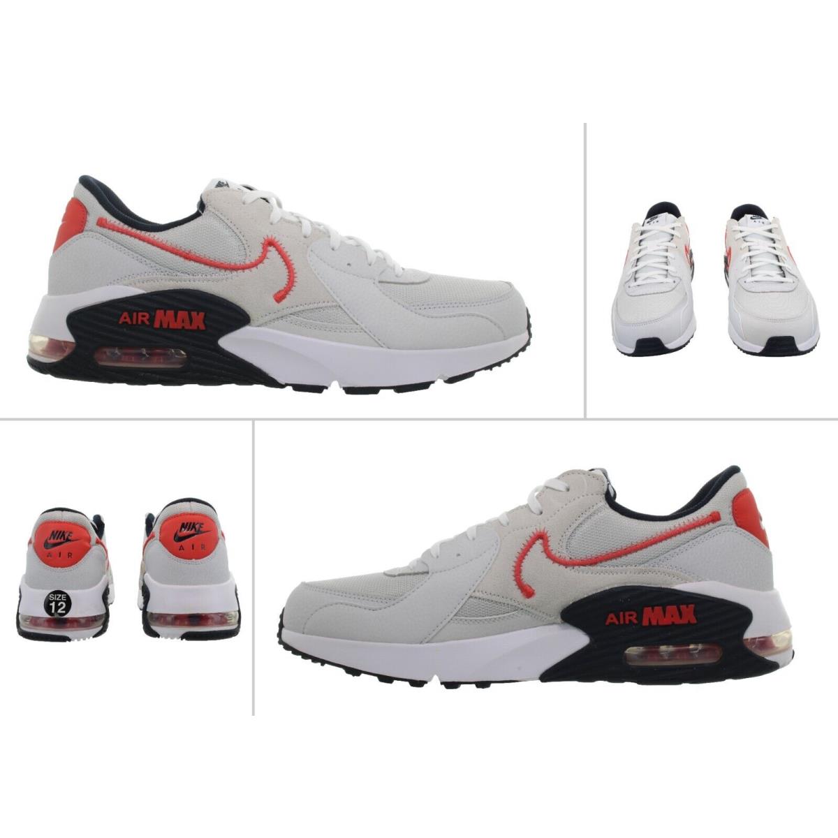 Nike Men`s Air Max Excee Grey - Black - Red Running Shoes Size 11.5 - Grey, Photon Dust, Track Red, Black