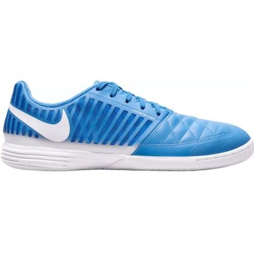 Nike Men`s Lunargato II Court Soccer University Blue White Size 9.5 580456 400