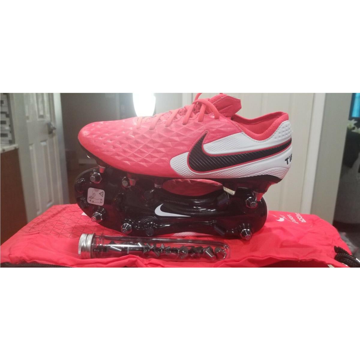 Nike Tiempo Legend 8 Elite Sg-pro Soccer Cleats Red Black CJ6085-607 Size 7