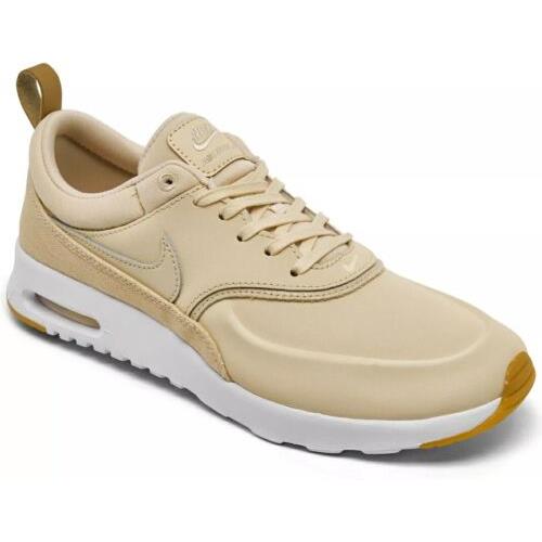 Nike Women`s Air Max Thea Premium Leather Casual Sneakers Size 10.5 Color Gold - Gold