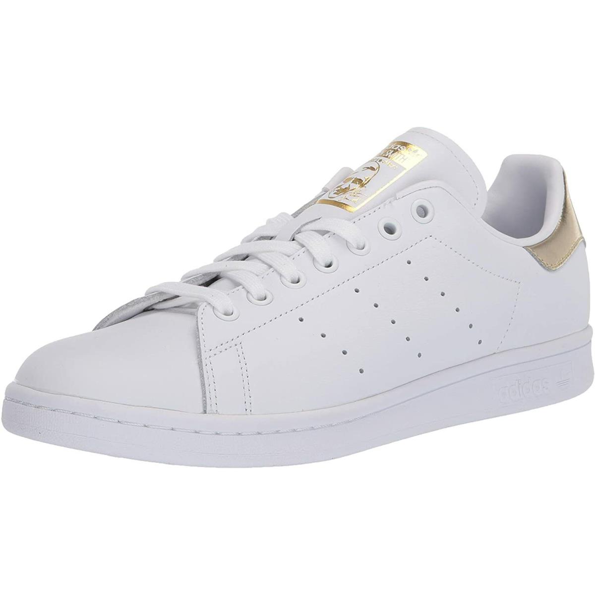 Adidas Originals Women`s Stan Smith Sneakers - White/White/Gold Metallic