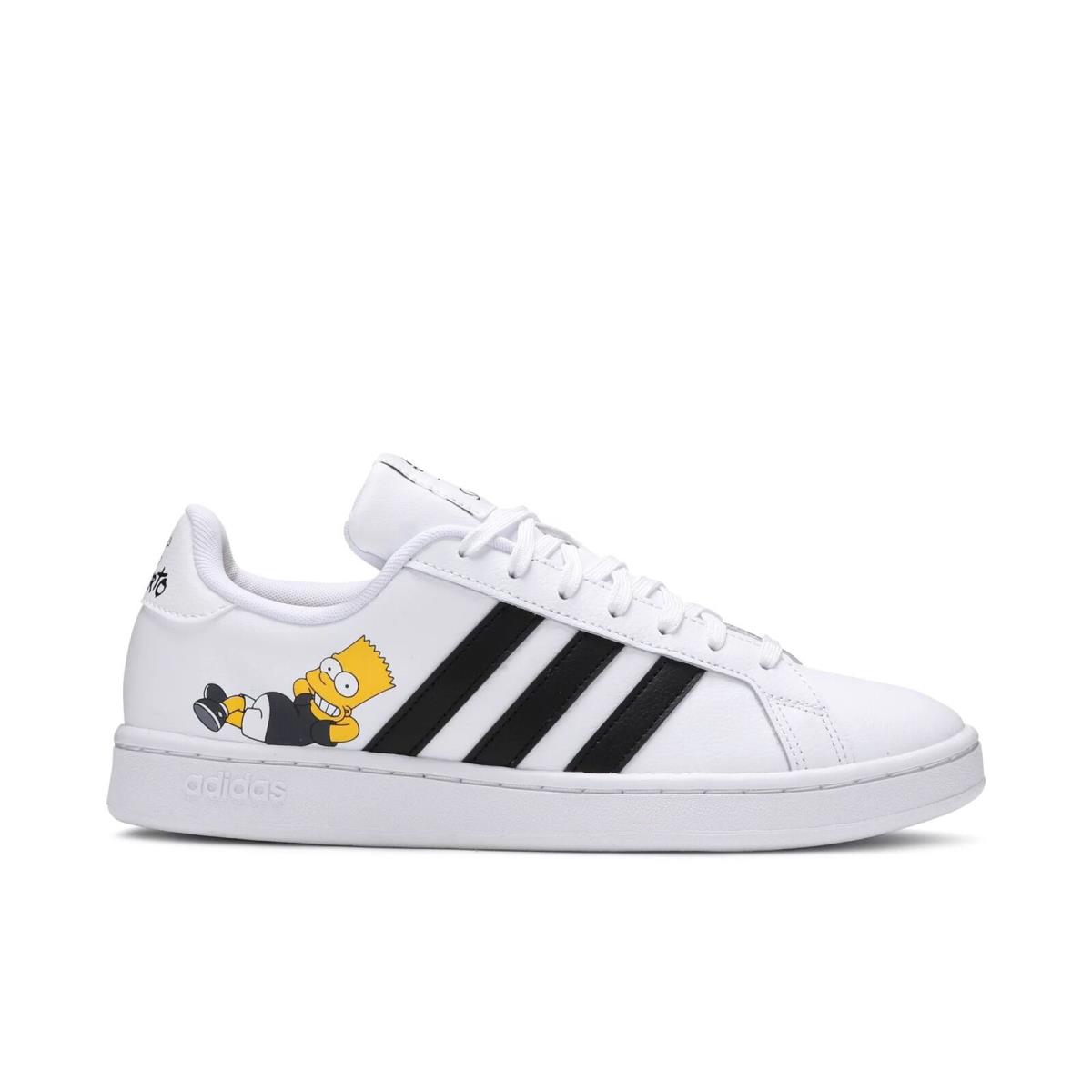 H02555 Mens Adidas Grand Court - White