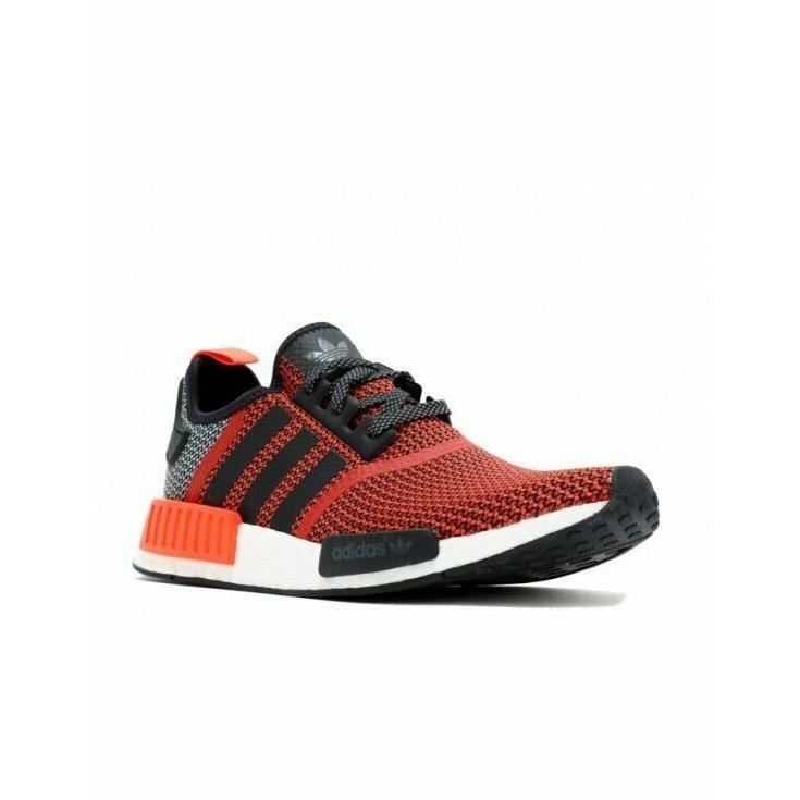 Men`s Adidas NMD_R1 Lush Red/black/white S79158 Runner Boost Nmd SZ 4-13 DS - Lush Red/Core B