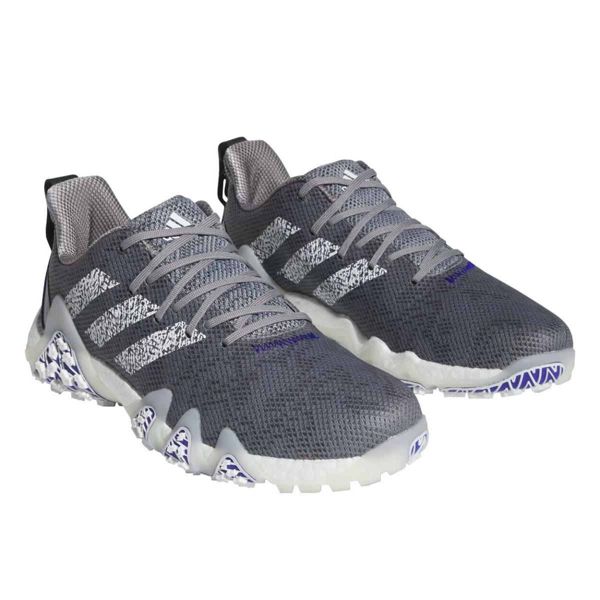 Adidas Men`s Codechaos 22 Spikeless Waterproof Golf Shoes - Grey Three/Cloud White/Grey Six