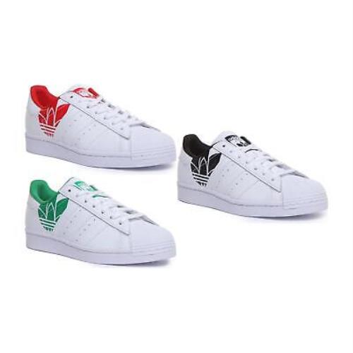 Adidas Originals Superstar Exploded Logo In White Green Size US 7 - 13 - WHITE GREEN