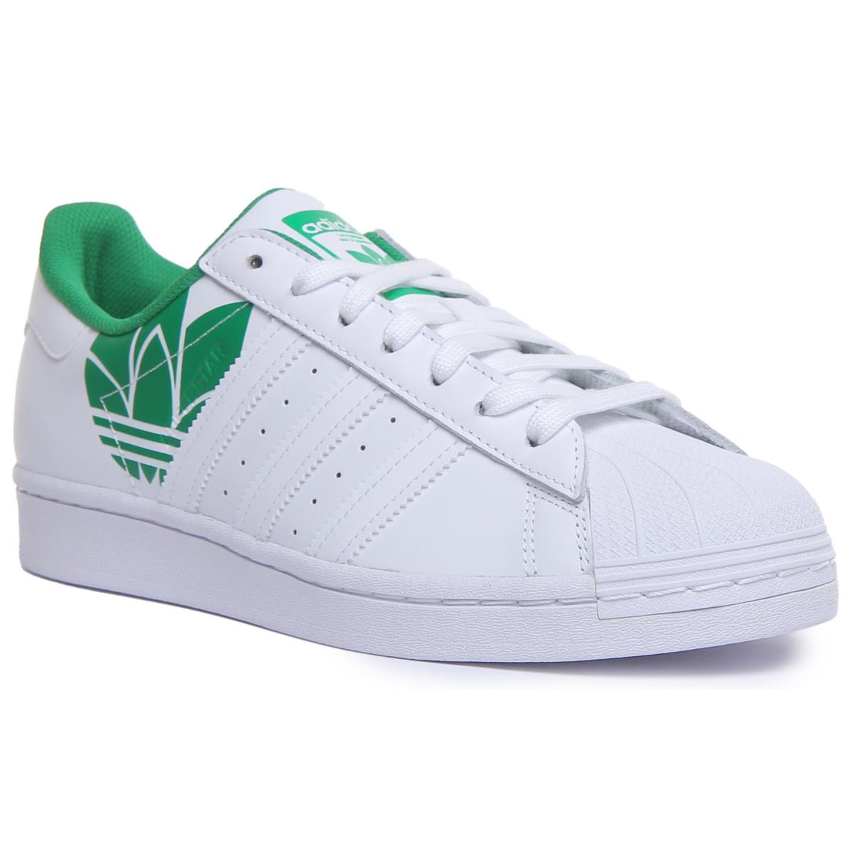Adidas Originals Superstar Exploded Logo In White Green Size US 7 - 13 WHITE GREEN