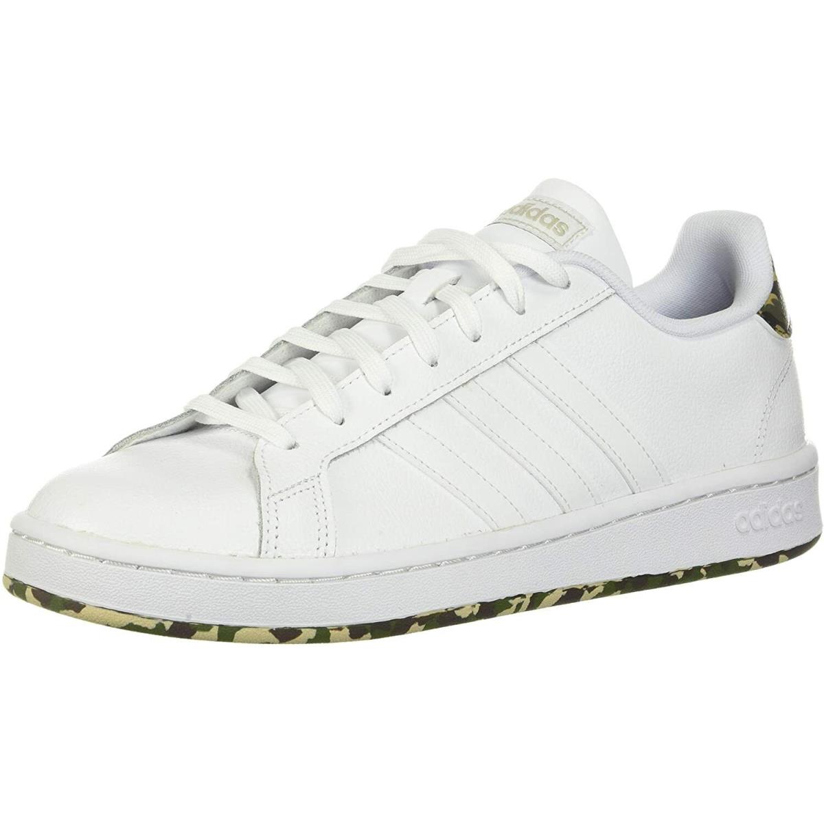 Adidas Originals Men`s Grand Court Sneakers - White/White/Metal Grey