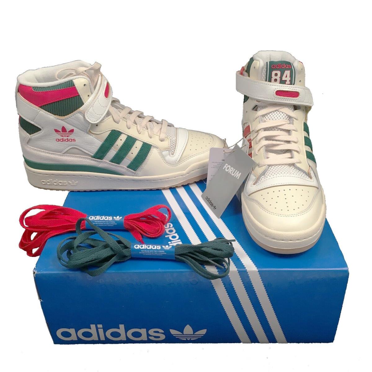 Adidas Originals Forum 84 High Sneakers GX9055 White Green Red Bucks - White