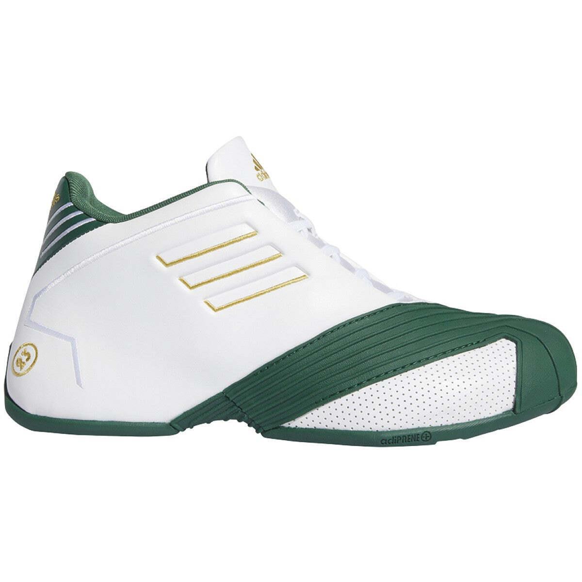 FW3663 Mens Adidas Tmac 1 - Ftwwht,Goldmt,Drkgrn