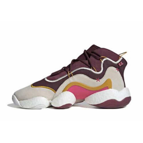 Adidas Men`s Maroon Crazy Boost You Wear Sneakers - Maroon/White/Gold/Pink