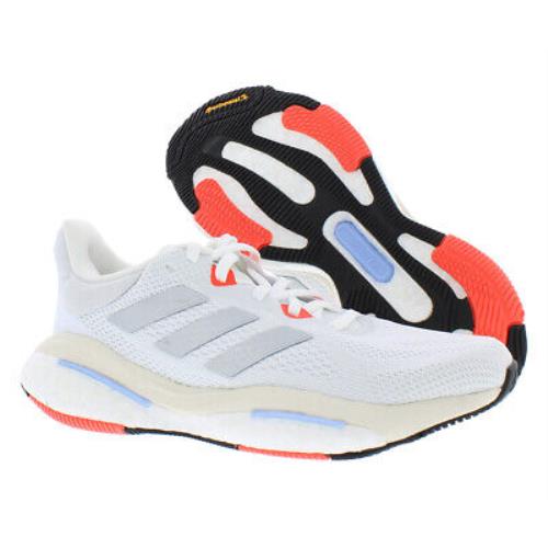 Adidas Solarglide 6 Womens Shoes - Cloud White/Silver Metallic/Solar Red, Main: White