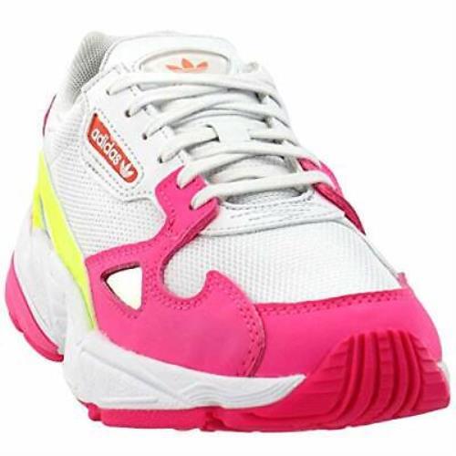 Adidas Women`s Falcon Sneaker Shock Pink/solar Yellow/white - Mixed