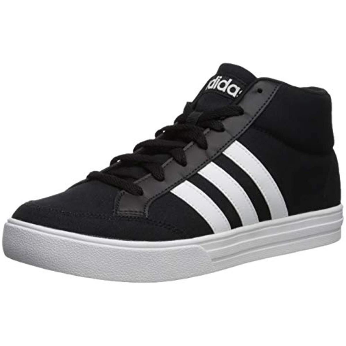 Adidas Men`s Vs Set Mid Sneaker Black/white/black BB9890