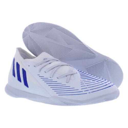 Adidas Predator Edge.3 IN GS Boys Shoes - White/Blue, Main: White
