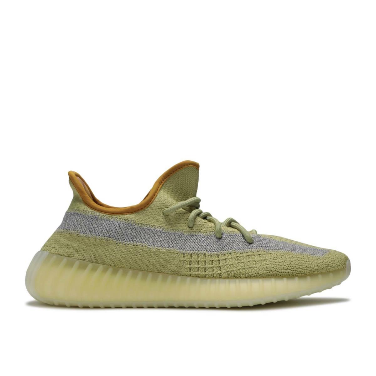 Adidas Men`s Yeezy Boost 350 V2 Marsh Athletic Fashion Sneakers FX9034 - yellow
